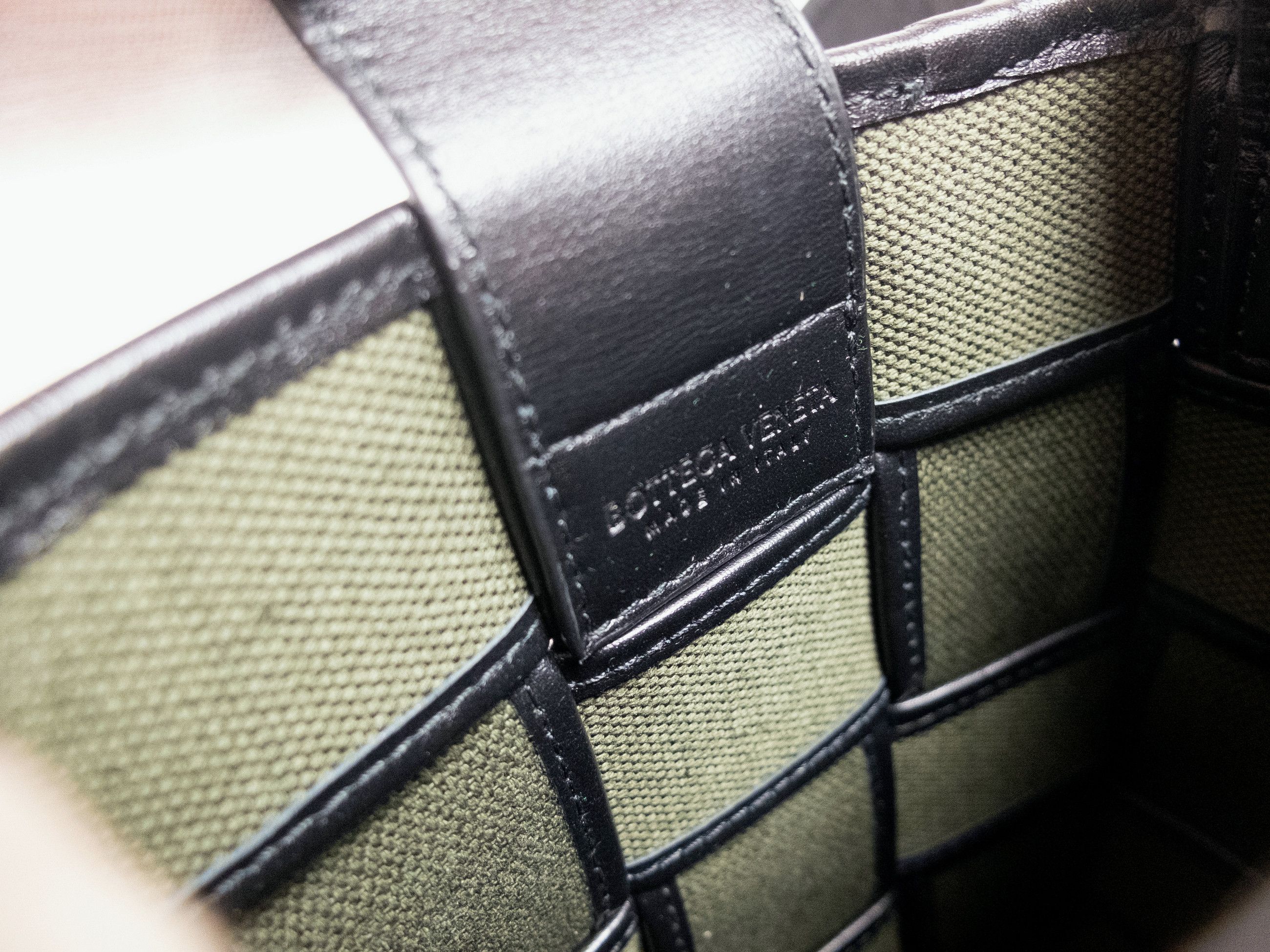 Bottega Veneta BOTTEGA VENETA Cassette green & black canvas crossbody bag Size ONE SIZE - 9 Thumbnail