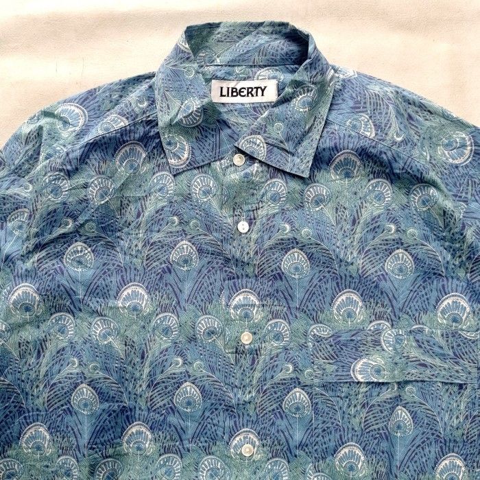 Designer × Liberty × Liberty London 90s liberty london peacock art floral spread collar shirt Size US M / EU 48-50 / 2 - 2 Thumbnail