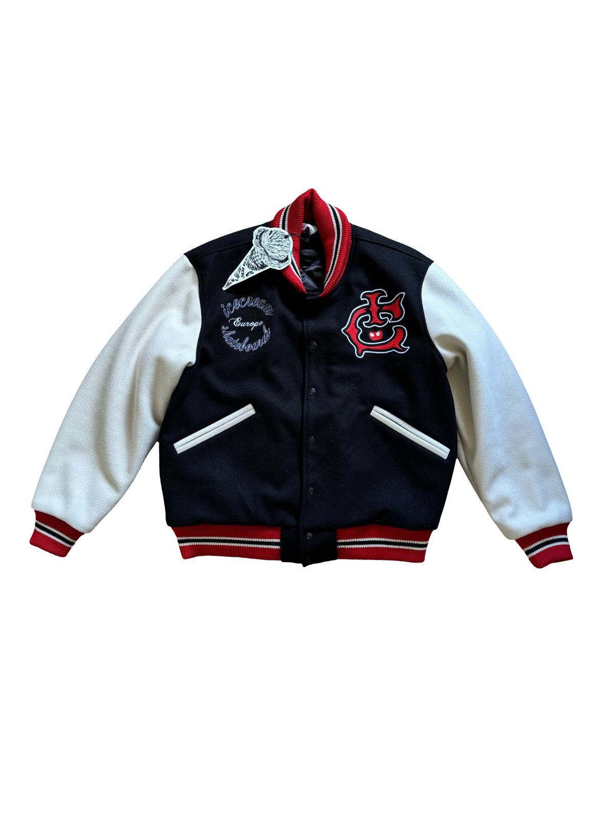 image of Billionaire Boys Club Icecream Eu Skate Cone Bomber Jacket in Black, Men's (Size XL)
