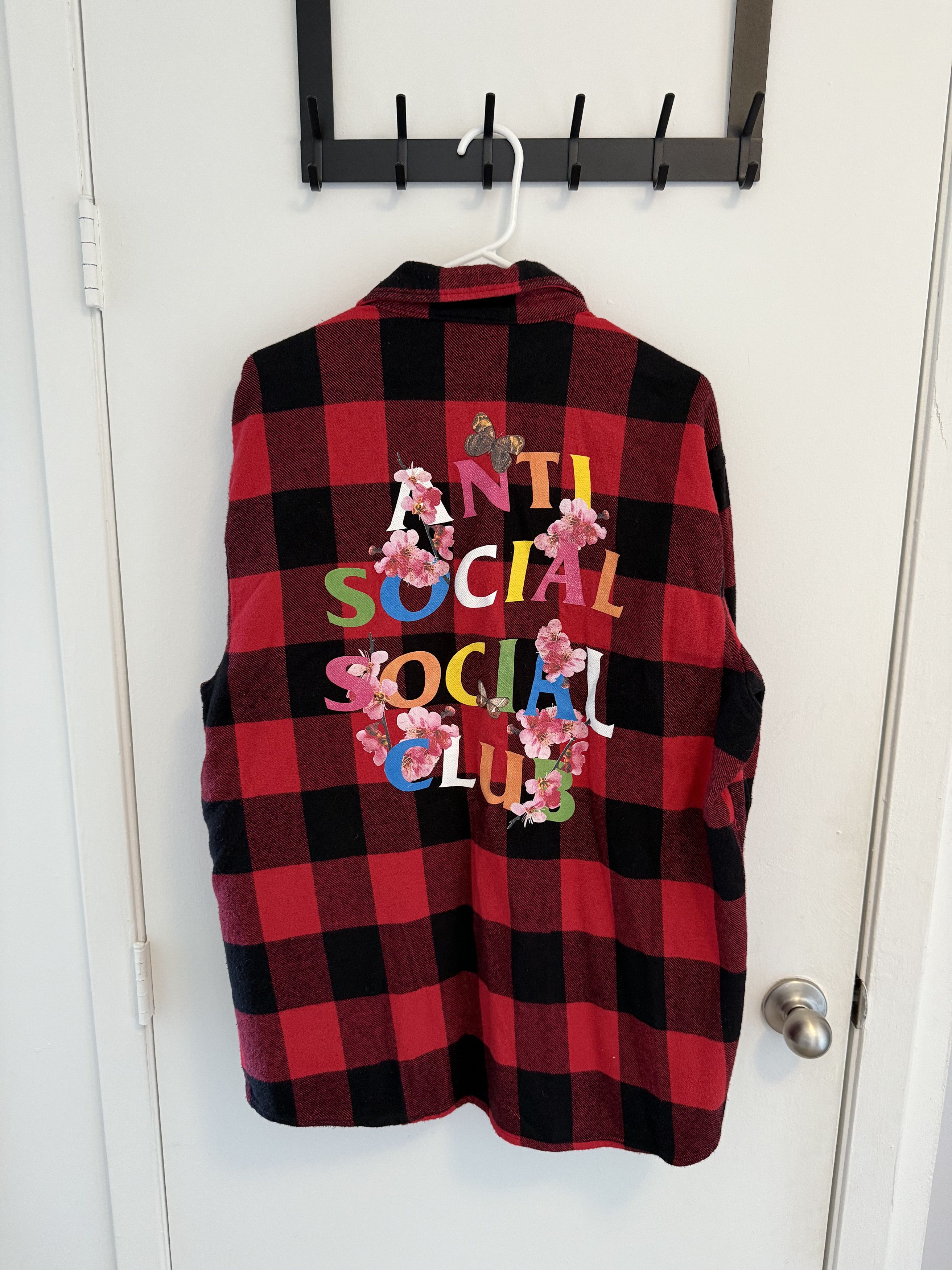 Anti Social Social Club ASSC Red Kkoch Flannel Black/Red Size US L / EU 52-54 / 3 - 4 Thumbnail