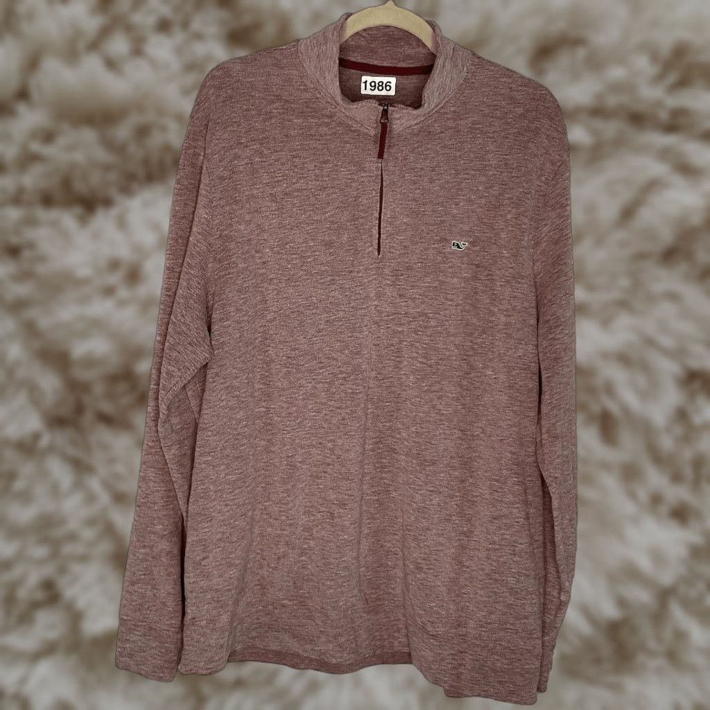 Vineyard Vines Bordo Knit Sweater Unisex Adults L Large Long Sleeve Pullover Cotton Wool Vintage Modern Designer Classic