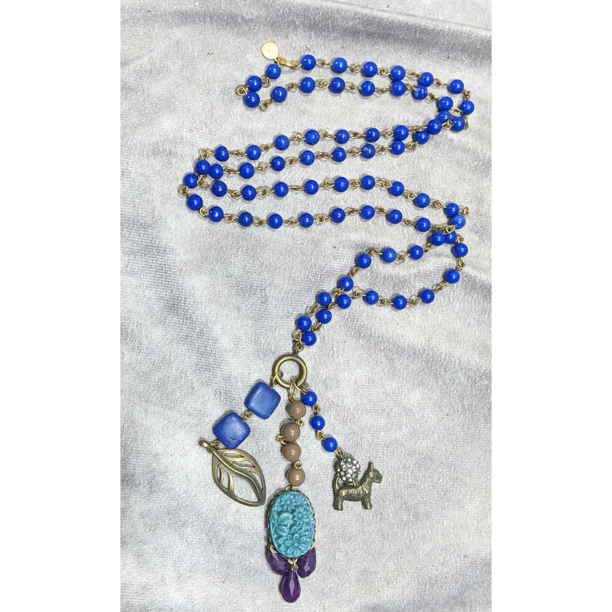 Other Vintage David Aubrey Blue Tassel Charm Necklace Size ONE SIZE - 8 Thumbnail