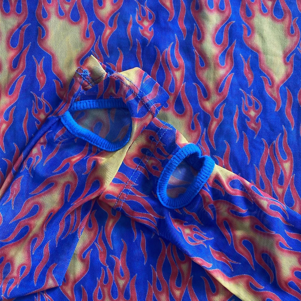 Current Mood Current mood flame mesh long sleeve 🔥 Size S / US 4 / IT 40 - 8 Thumbnail