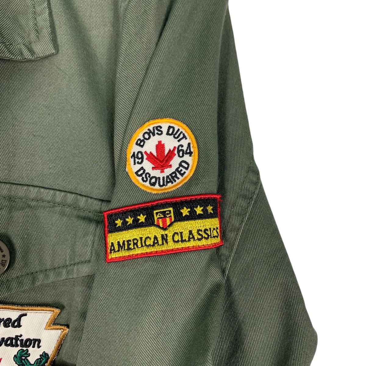 Japanese Brand DOUBLEFOCUS Dsquared Patches Field Jacket #1237-C56 Size US L / EU 52-54 / 3 - 17 Thumbnail