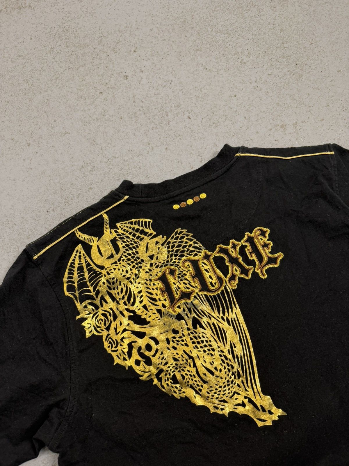 Coogi Vintage 00s Coogi Gold Dragon Thick Blend T-Shirt Size US M / EU 48-50 / 2 - 15 Thumbnail