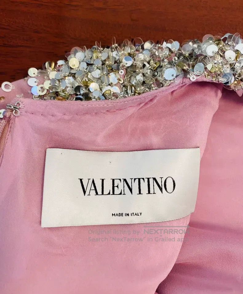 Valentino Valentino Heavy work sewn beaded wool mulberry silk dress Size M / US 6-8 / IT 42-44 - 5 Thumbnail