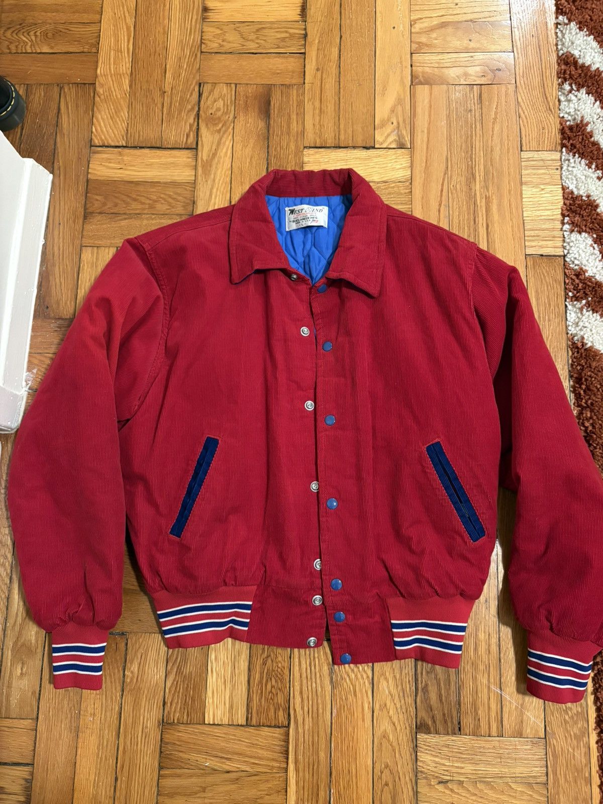 Vintage Vintage Corduroy Varsity Jacket Size US L / EU 52-54 / 3 - 1 Thumbnail