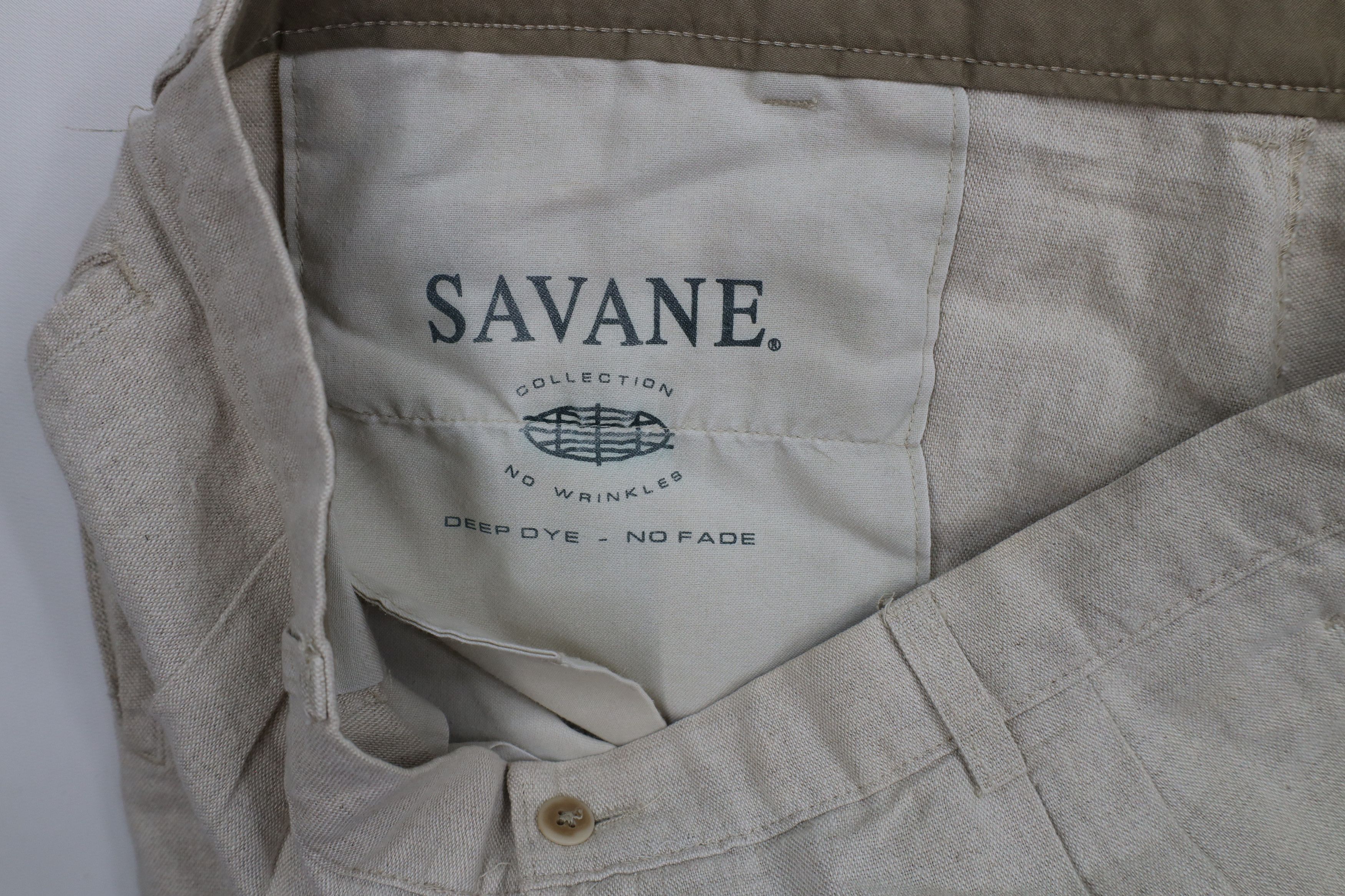 Vintage Vintage 90s Streetwear Cuffed Linen Blend Chino Pants Size US 38 / EU 54 - 7 Thumbnail