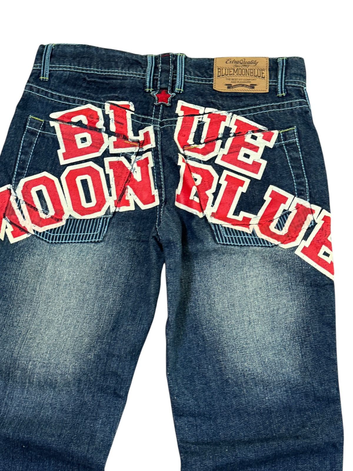 Hysteric Glamour × Japanese Brand VINTAGE BLUE MOON BLUE DAICOCK HICKORY LOW RISE DENIM JEANS Size US 30 / EU 46 - 11 Thumbnail