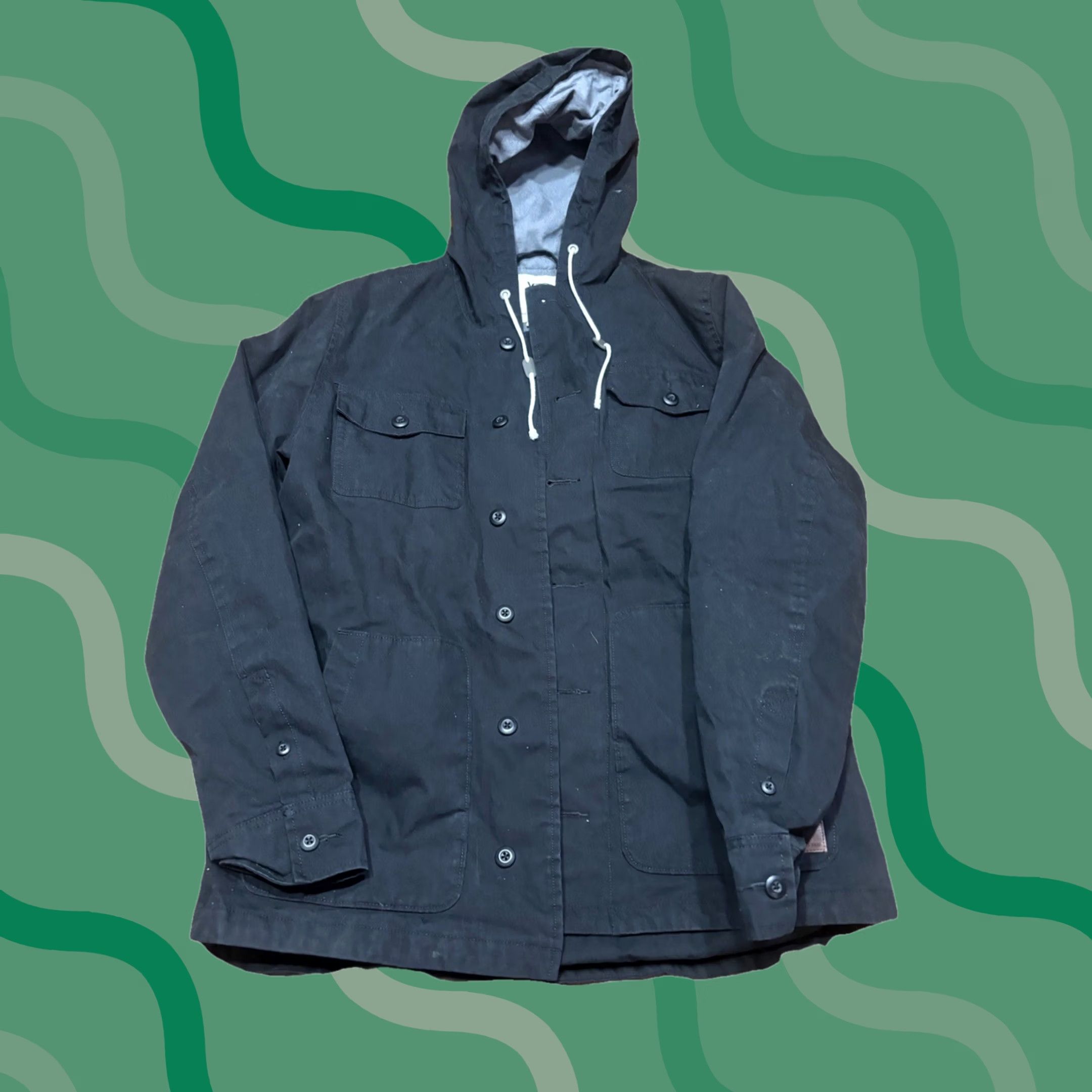 Vans VANS Jacket Coat Hoodie Workwear Style Medium Black Grunge Skater Military Fall Men Regular Size US M / EU 48-50 / 2 - 1 Thumbnail