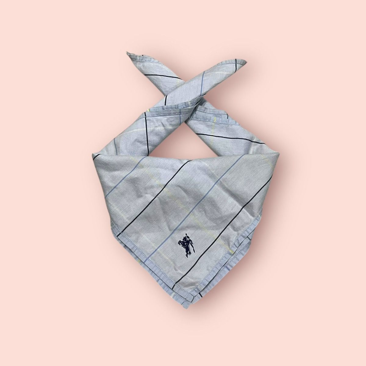 Burberry × Designer VINTAGE BURBERRYS LIGHT BLUE PLAID BANDANA/HANDKERCHIEF Size ONE SIZE - 7 Thumbnail