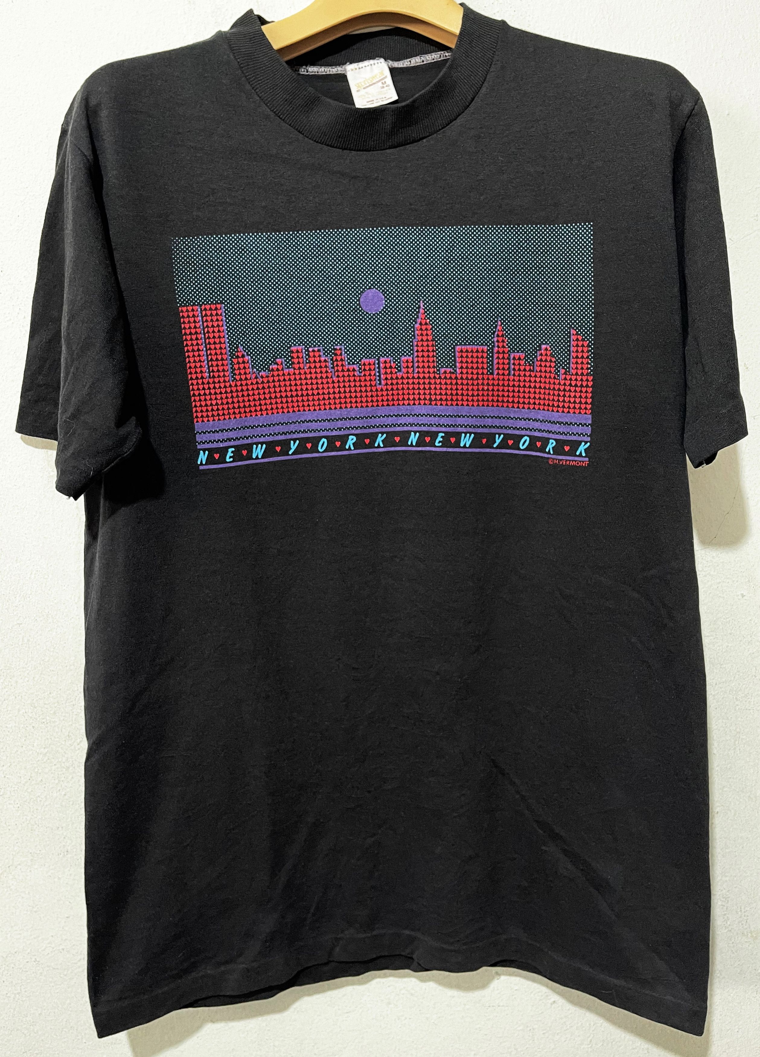 Vintage Vintage 80s New York Shirt Size US M / EU 48-50 / 2 - 1 Thumbnail