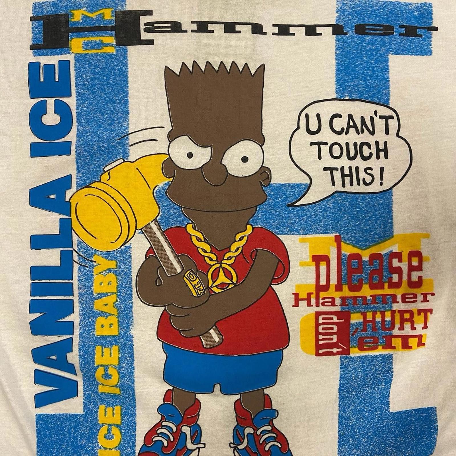 Rap Tees 1990 Mc Hammer Vanilla Ice Bart Simpsons Tee Size US XL / EU 56 / 4 - 2 Thumbnail