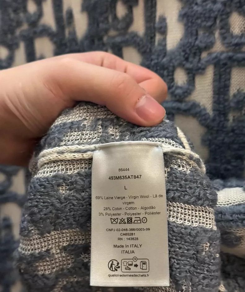 Dior Dior Blue and White Zipper Sweater-2505 Size US L / EU 52-54 / 3 - 3 Thumbnail