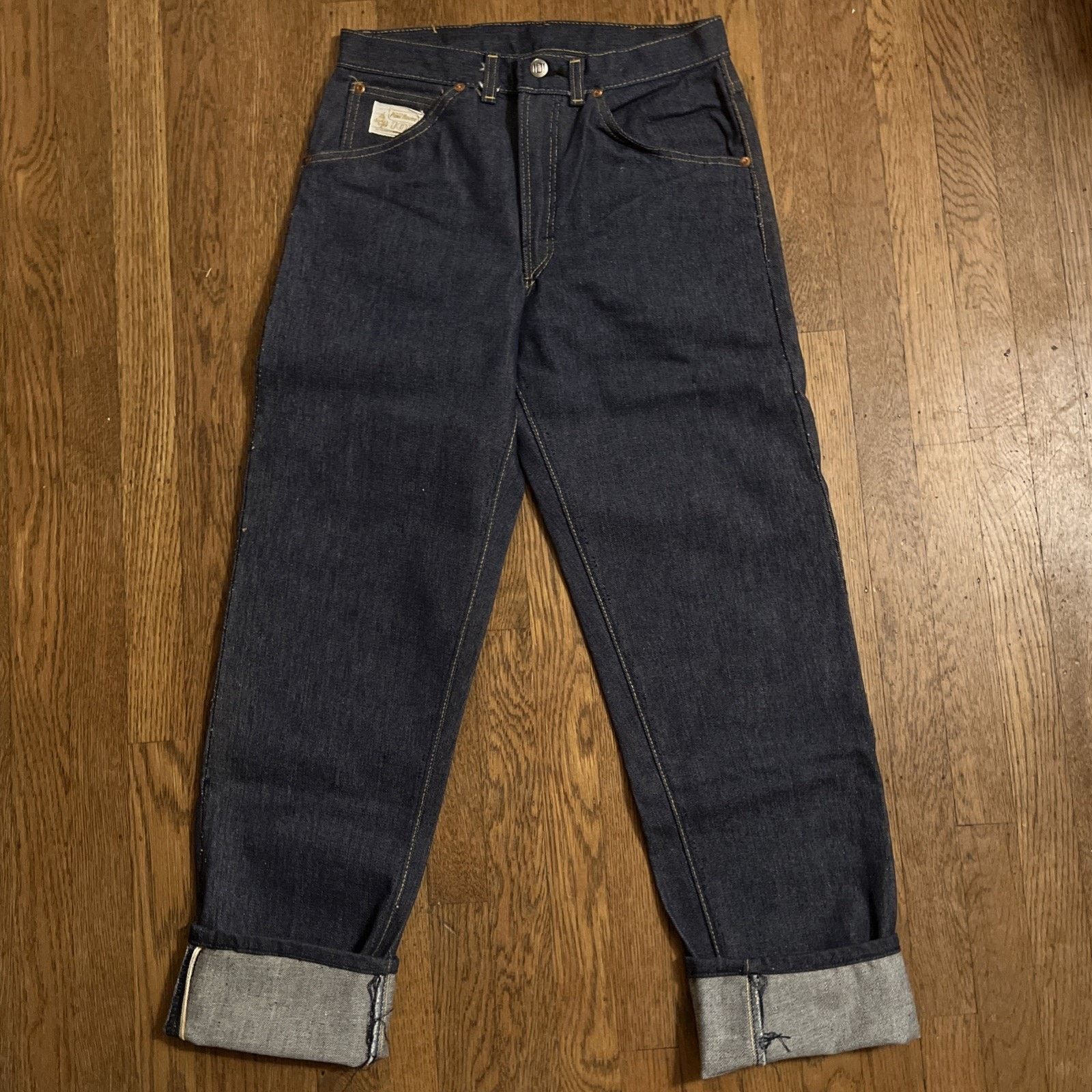 Original Montgomery Vintage 50s Montgomery Ward Deadstock 101 Jeans Selvedge Size US 28 / EU 44 - 12 Thumbnail