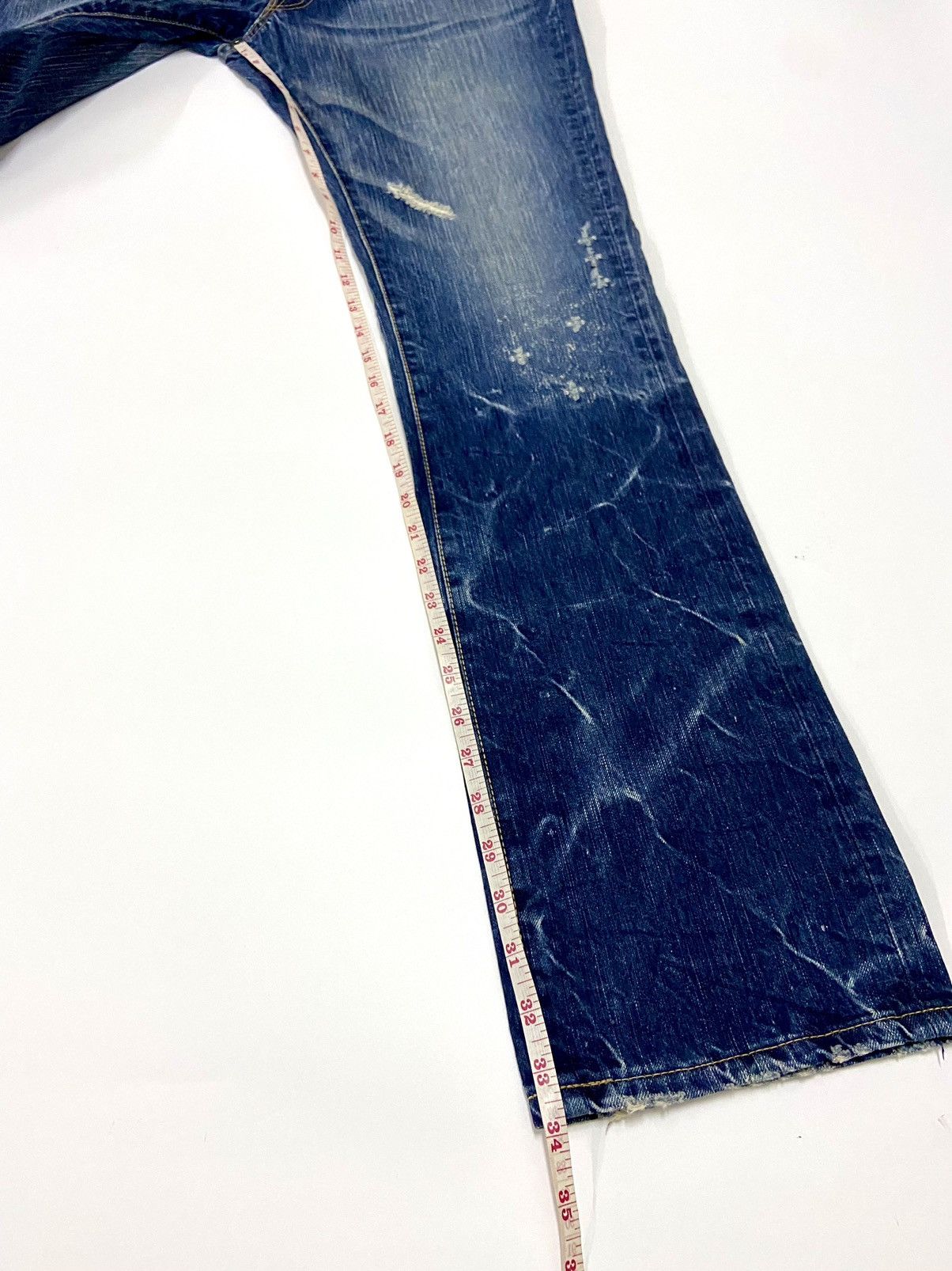 Japanese Brand BLUE WAY DISTRESSED JEANS Size US 34 / EU 50 - 9 Thumbnail