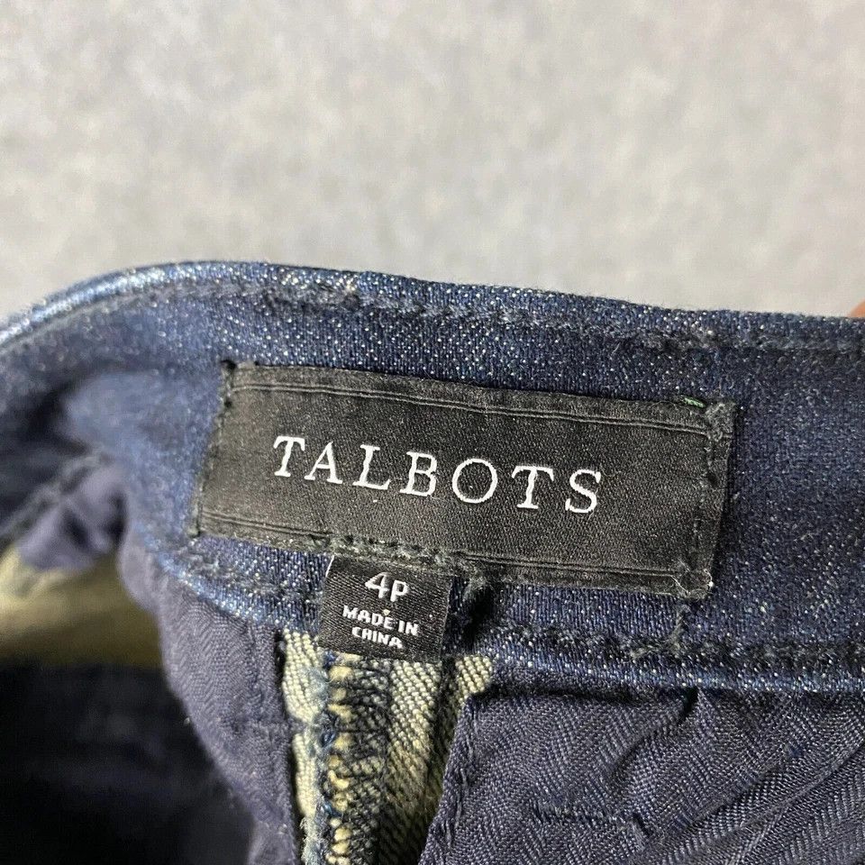 Talbots Talbots Pants Women's 4P Petites Chino Cotton Straight Leg Size 27" / US 4 / IT 40 - 6 Thumbnail