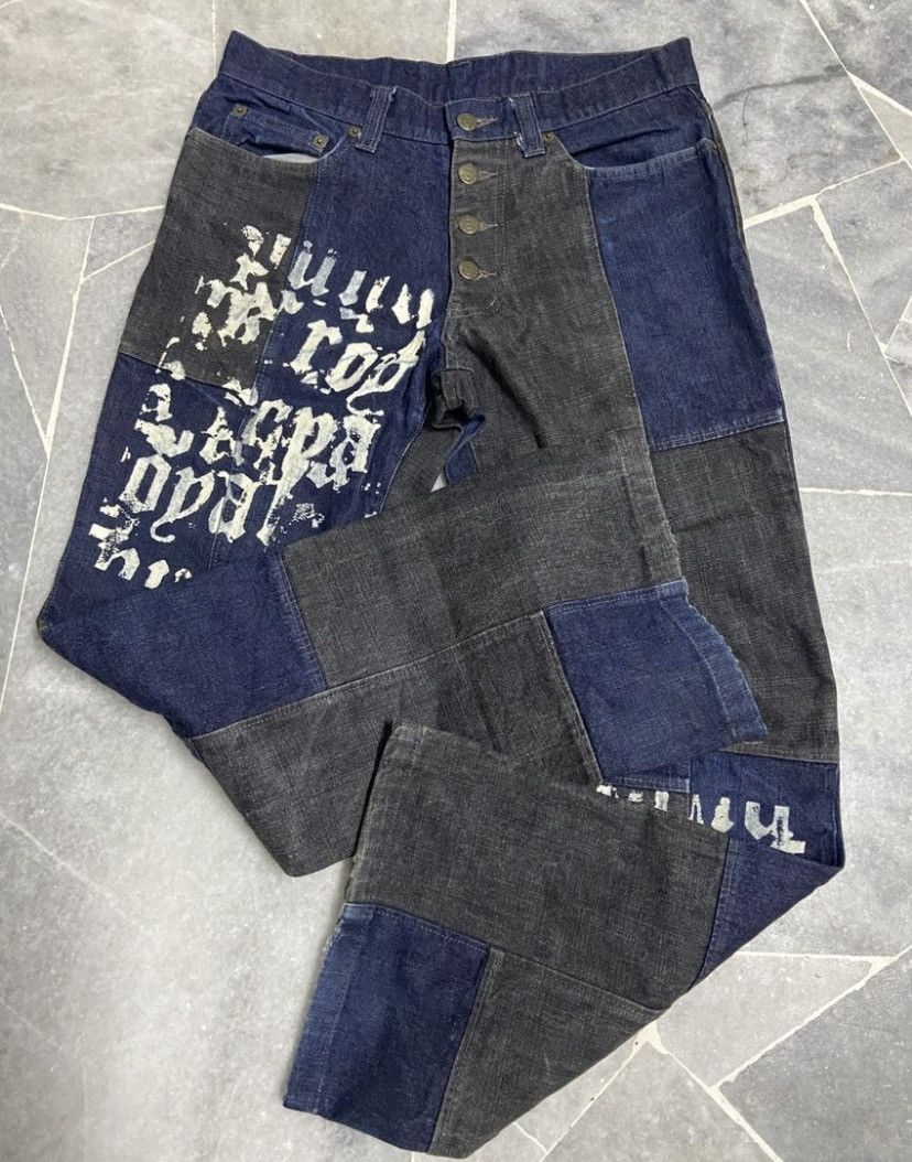 Tornado Mart Japanese Tornado Mart Flared Jeans Patchwork Pants Size US 30 / EU 46 - 6 Thumbnail