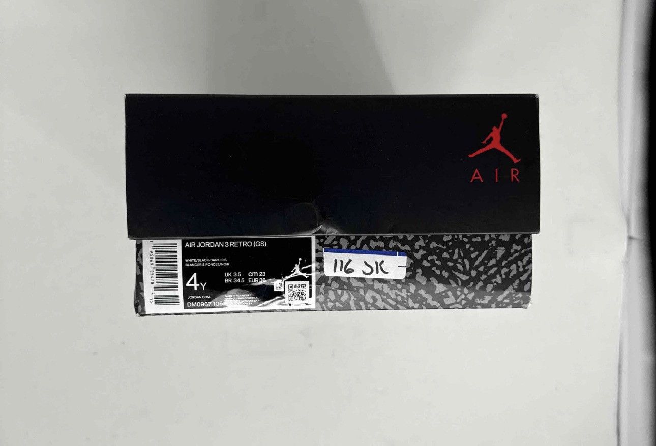 Jordan Brand Air Jordan 3 Retro GS ‘Dark Iris’ - Size 4Y/5.5W Size US 5.5 / IT 35.5 - 8 Thumbnail