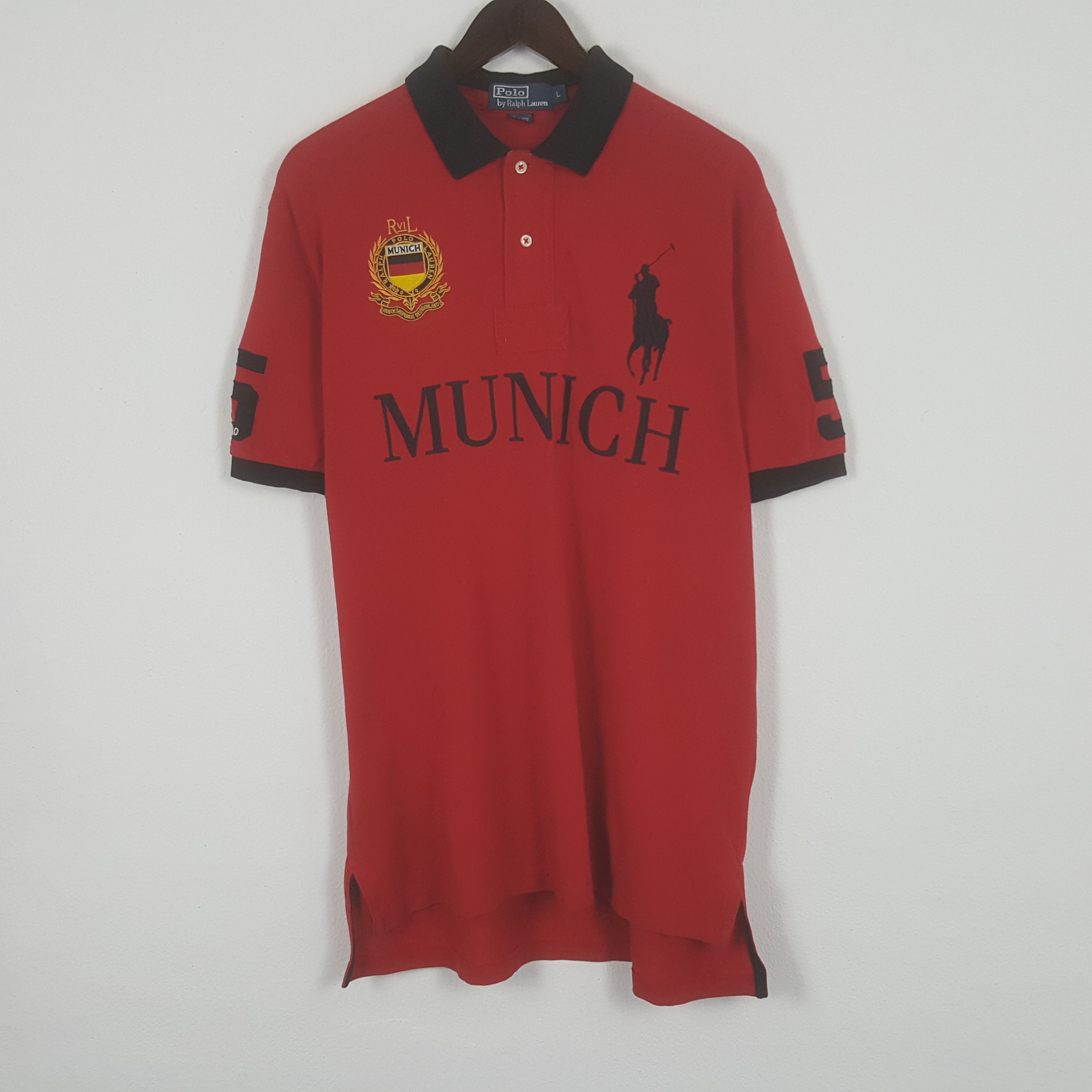 Polo Ralph Lauren × Vintage Vintage Polo Ralph Laurent Munich Polos Shirt Size US L / EU 52-54 / 3 - 1 Thumbnail