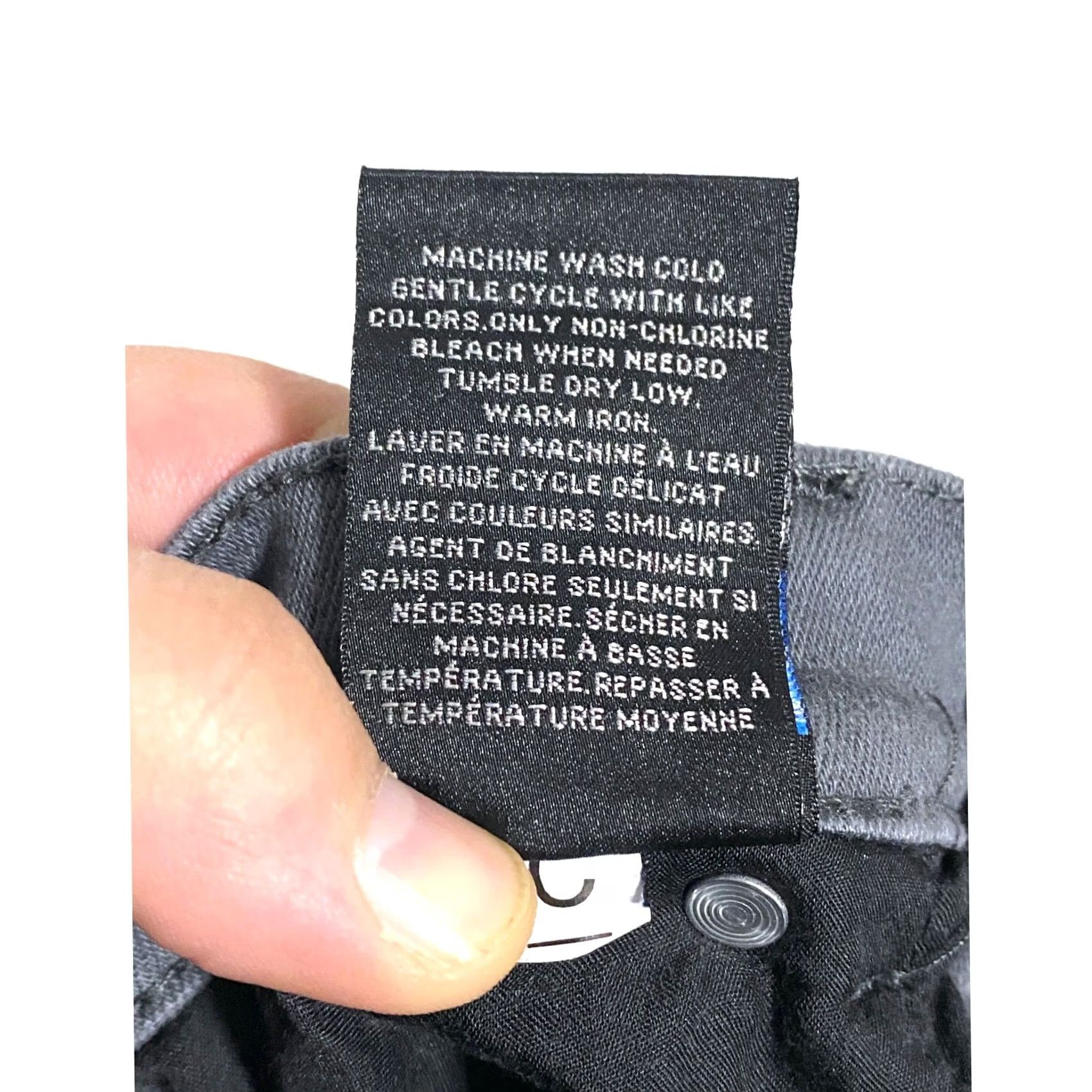 Vintage Style&Co Gray Denim Jeans 12 Petite Easy Fit Straight Leg Cotton Blend 5-Pocket Womens 28in Inseam Stretch Charcoal Wash Size 30" / US 8 / IT 44 - 7 Thumbnail