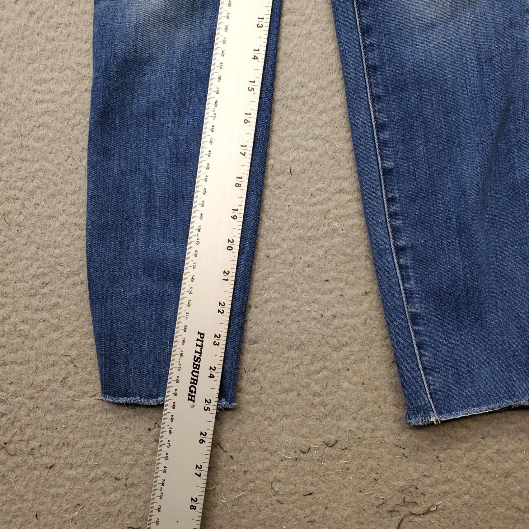 Madewell Madewell Womens 26 Blue Denim Cropped Skinny High Rise Button Fly Jeans Size 26" / US 2 / IT 38 - 4 Thumbnail