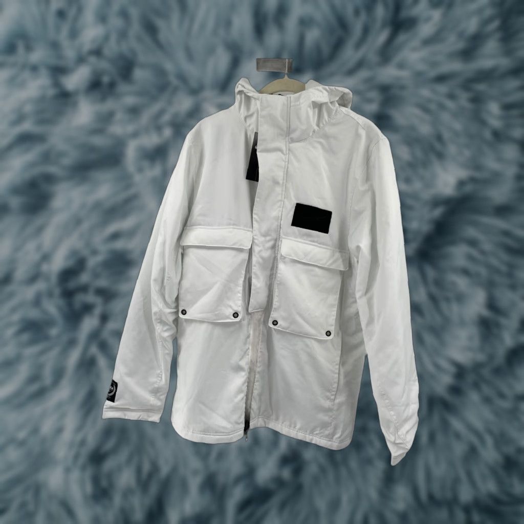 Nike Nike Basketball Jacket Mens Small White CK6771-121 Protect Therma Water Resistant Full Zip Hooded Pockets Wind-Resistant Moisture Wicking Size US S / EU 44-46 / 1 - 1 Thumbnail