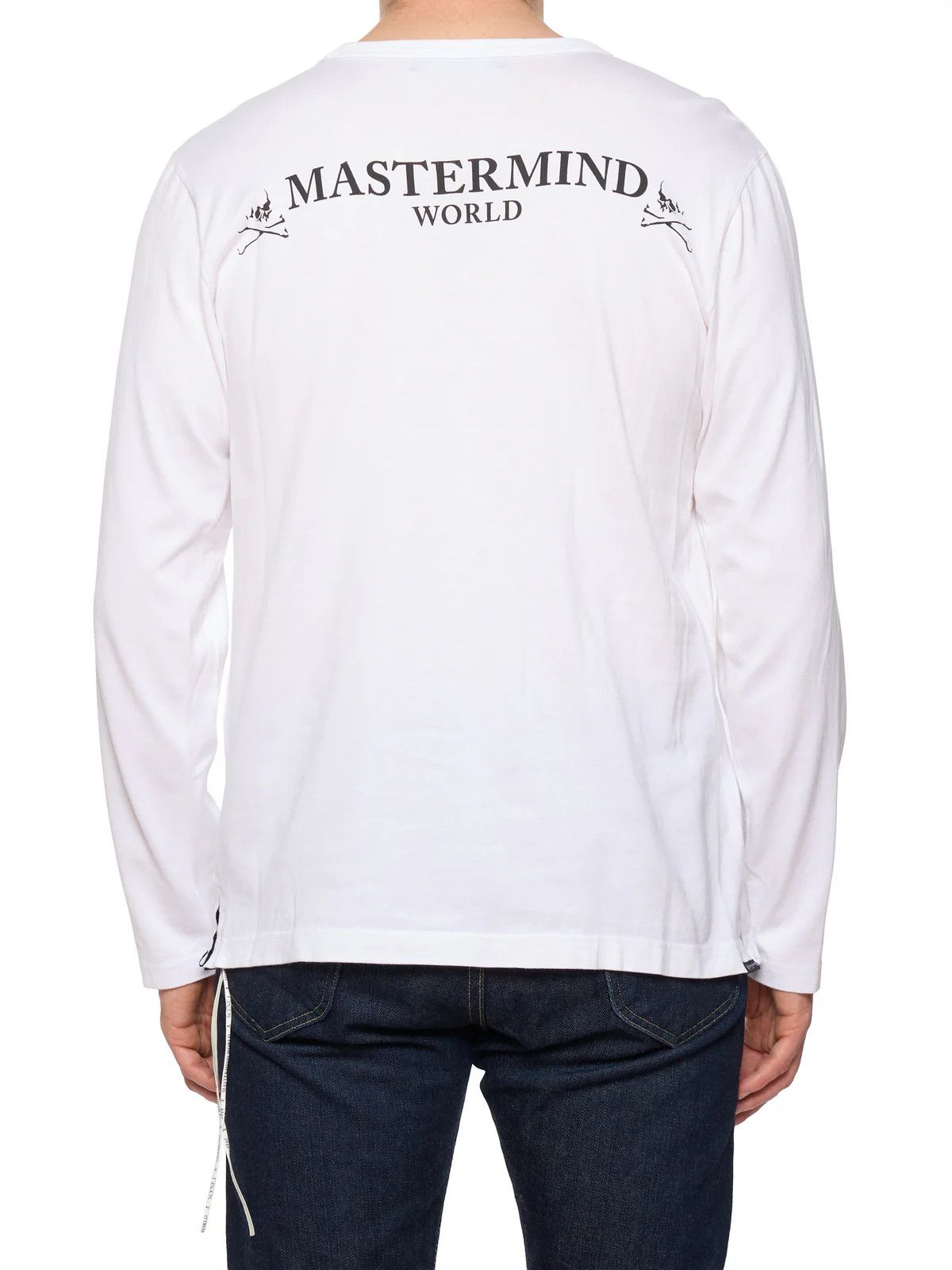 Mastermind Japan MASTERMIND WORLD White Cotton Logo Print Long Sleeve T-shirt Size US M / EU 48-50 / 2 - 2 Thumbnail