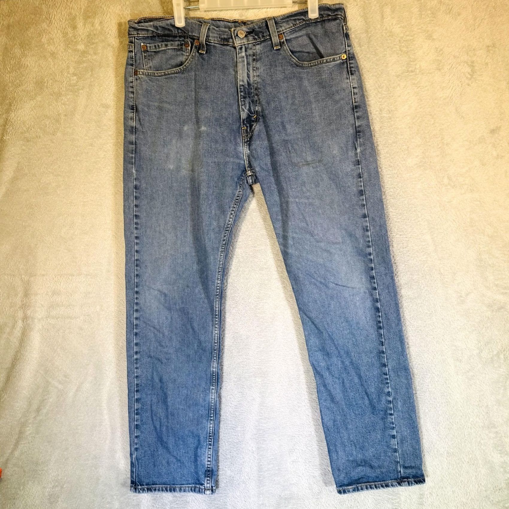 Levi's Levi's 505 Jeans Mens 36 Regular Zip Fly Denim Blue Medium Wash Straight 5-Pocket Size US 36 / EU 52 - 5 Thumbnail