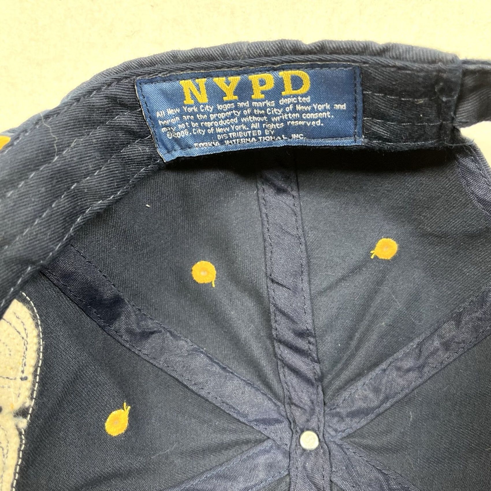 Vintage NYPD Baseball Cap Hat Adjustable Adult Distressed Blue Cotton Unisex Adults Size ONE SIZE - 7 Thumbnail