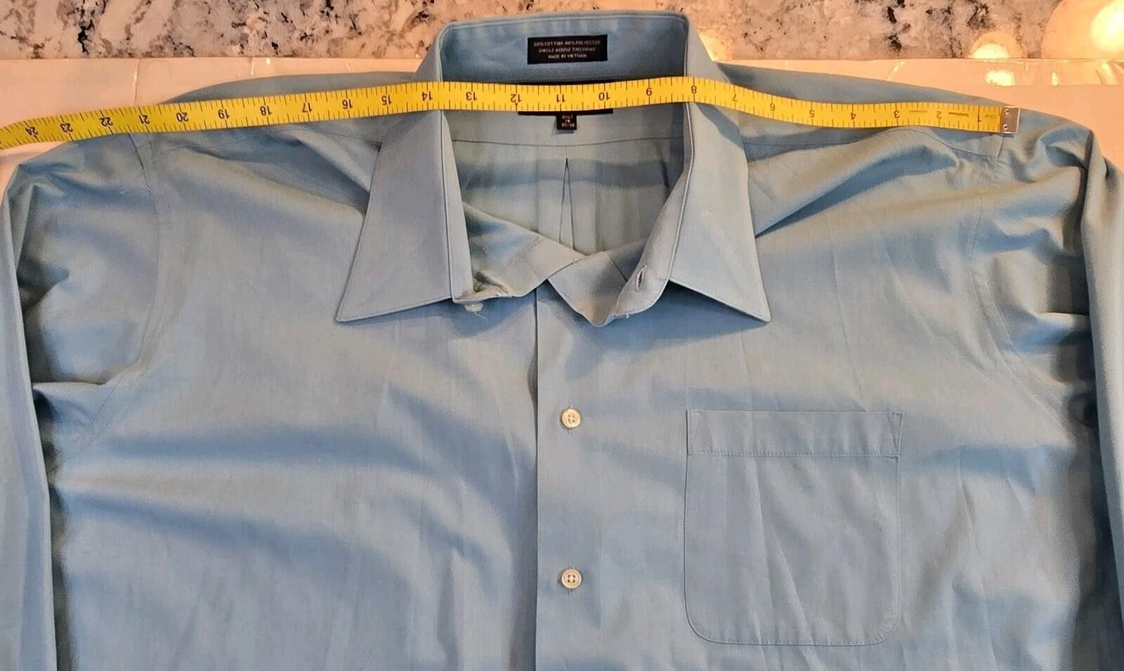 Alexander Julian Alexander Julian Colours Blue Dress Shirt 3XLT 19 Button Up Size 52R - 8 Thumbnail