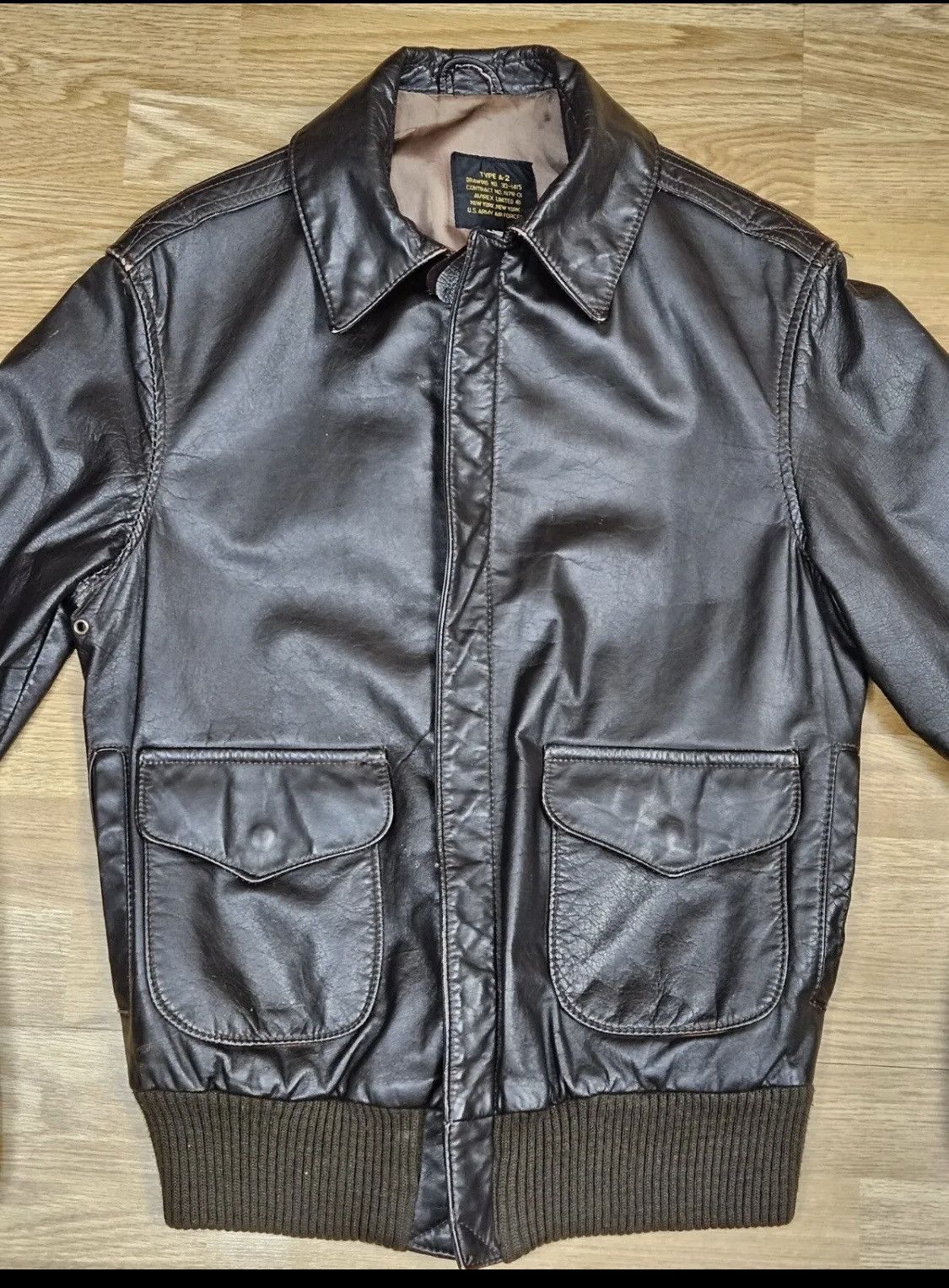 image of Avirex Type A-2 Fight Jacket in Brown, Men's (Size Small)