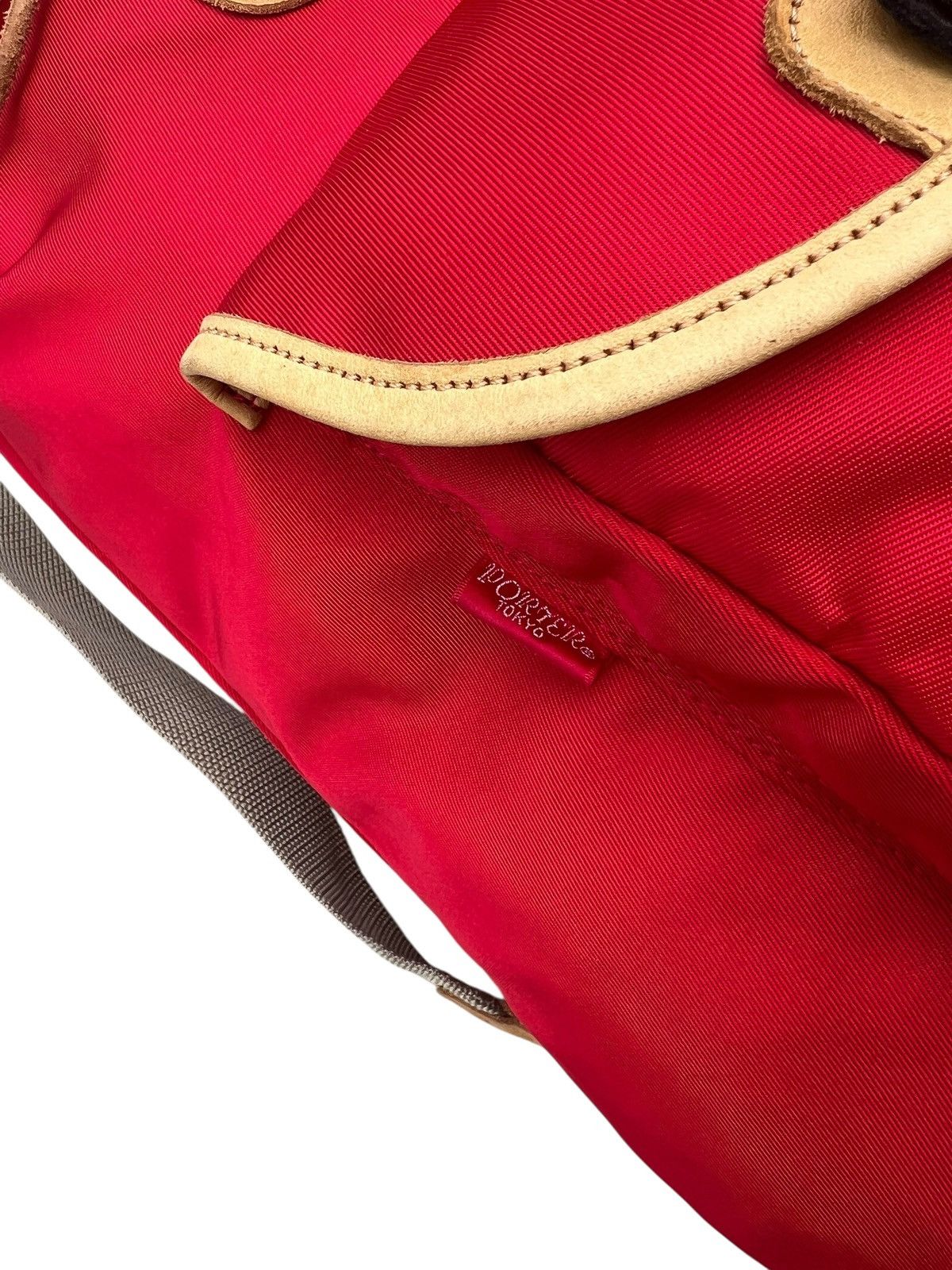 Porter Vintage Porter by Yoshida Red Nylon Leather Backpack Bag Size ONE SIZE - 10 Thumbnail