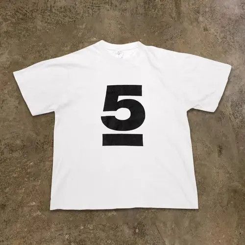 VIBE Street Number 5 Print White Short Sleeve T-Shirt Size US M / EU 48-50 / 2 - 1 Thumbnail