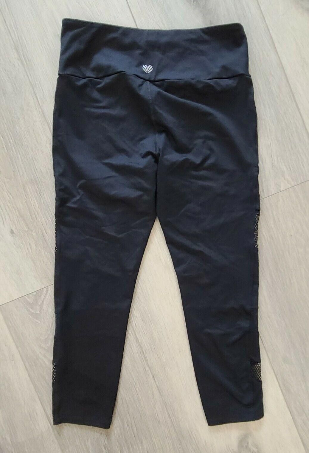 Forever 21 Forever 21 Leggings Medium Black Mesh Stretch Ankle Capri Size 32" / US 10 / IT 46 - 4 Thumbnail