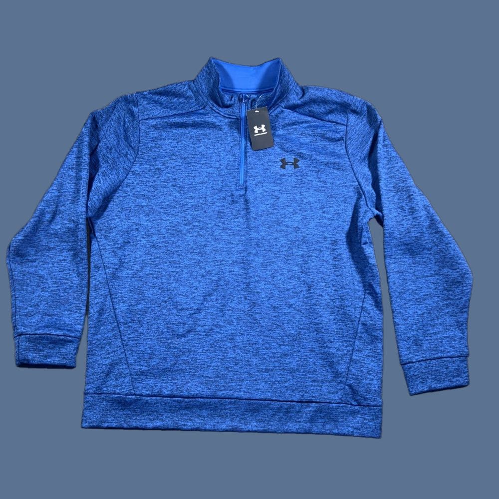 Under Armour Under Armour Sweatshirt Long Sleeve Pullover XXL Blue Fleece Twist Logo Size US XXL / EU 58 / 5 - 1 Thumbnail