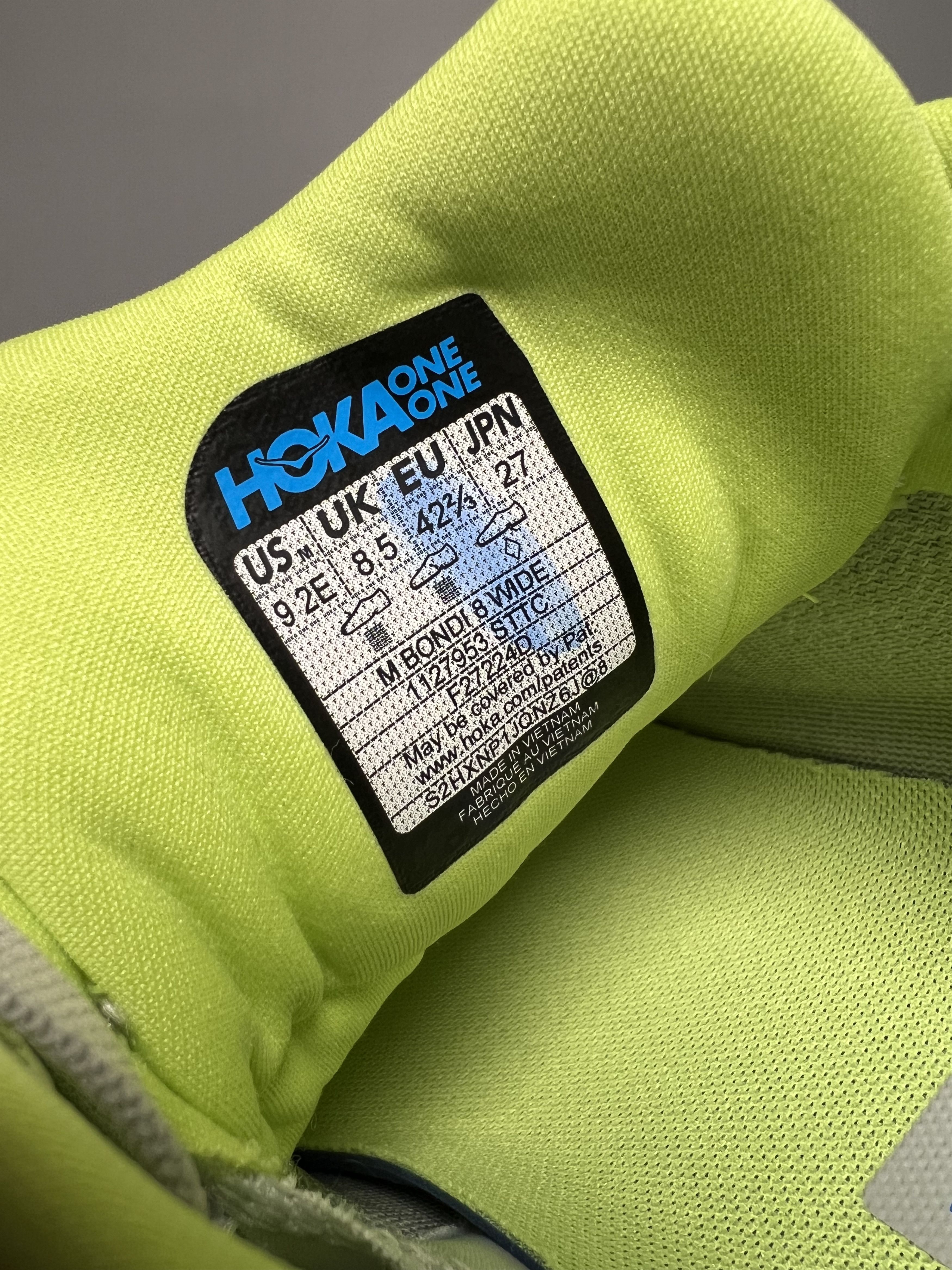Hoka 9EE Hoka One One Bondi 8 Wide Running Shoes 1127953-STTC Size US 9 / EU 42 - 18 Thumbnail