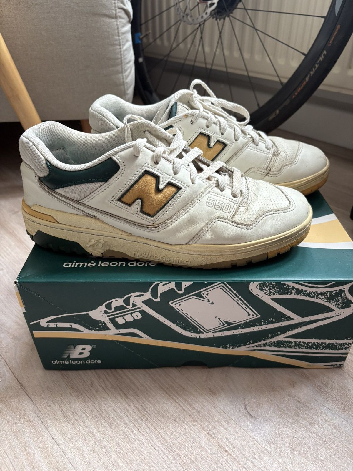 Aime Leon Dore × New Balance Aime Leon Dore New Balance 550 Natural Green Size US 9.5 / EU 42-43 - 1 Thumbnail