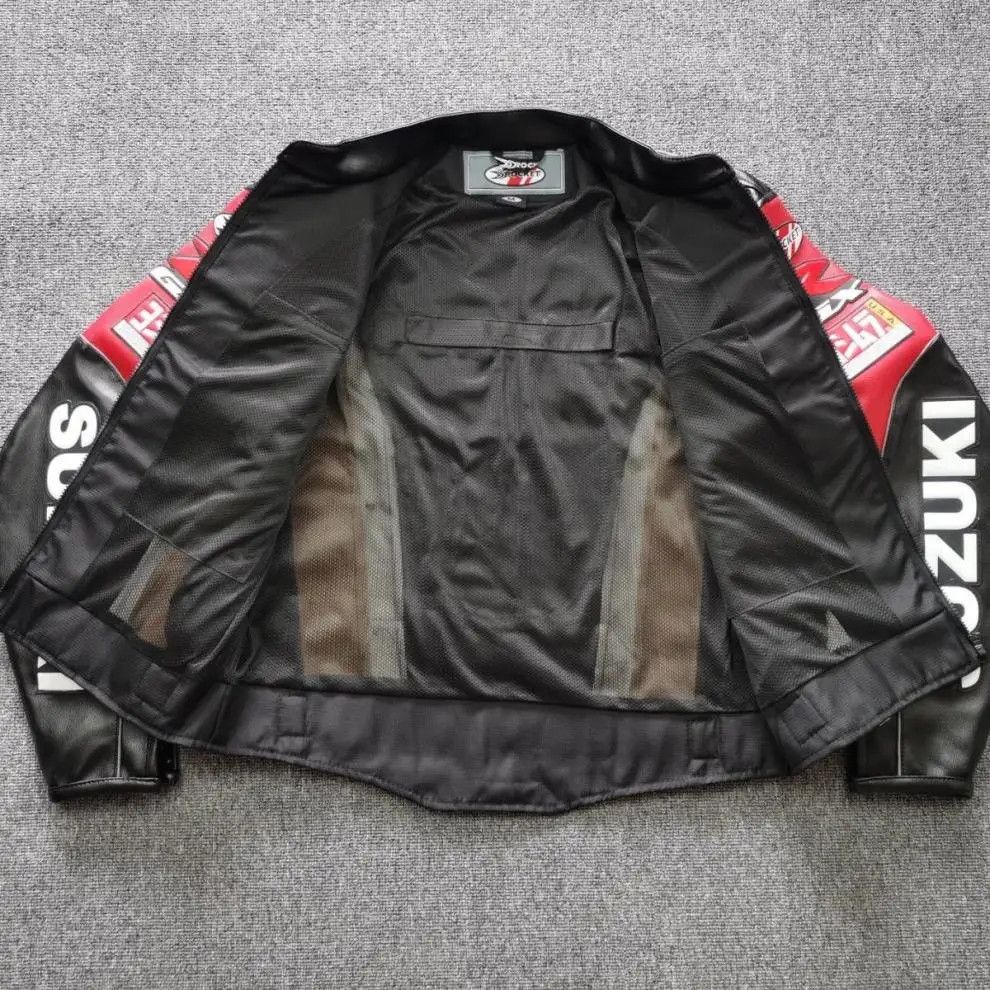 Leather × Vintage New Racing motorcycle anti-fall riding suit Size US L / EU 52-54 / 3 - 2 Thumbnail