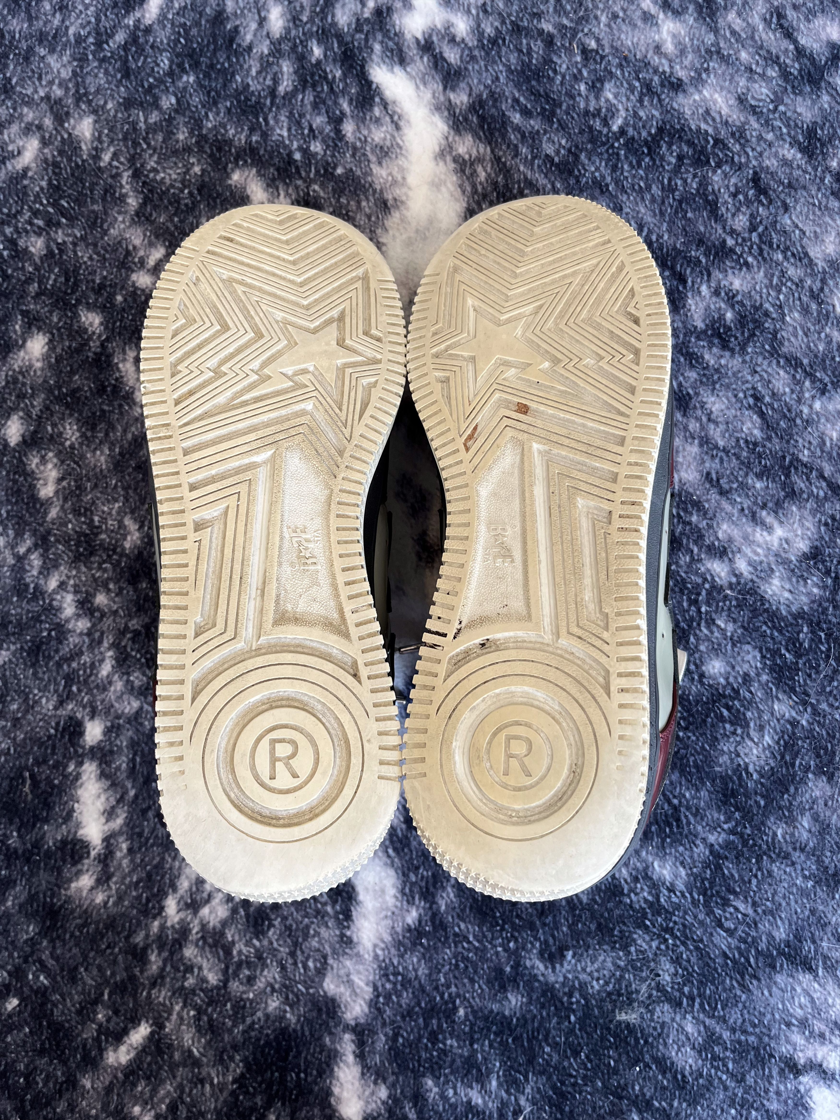 Bape A Bathing Ape Bapestas Grey x Red Size US 11 / EU 44 - 5 Thumbnail