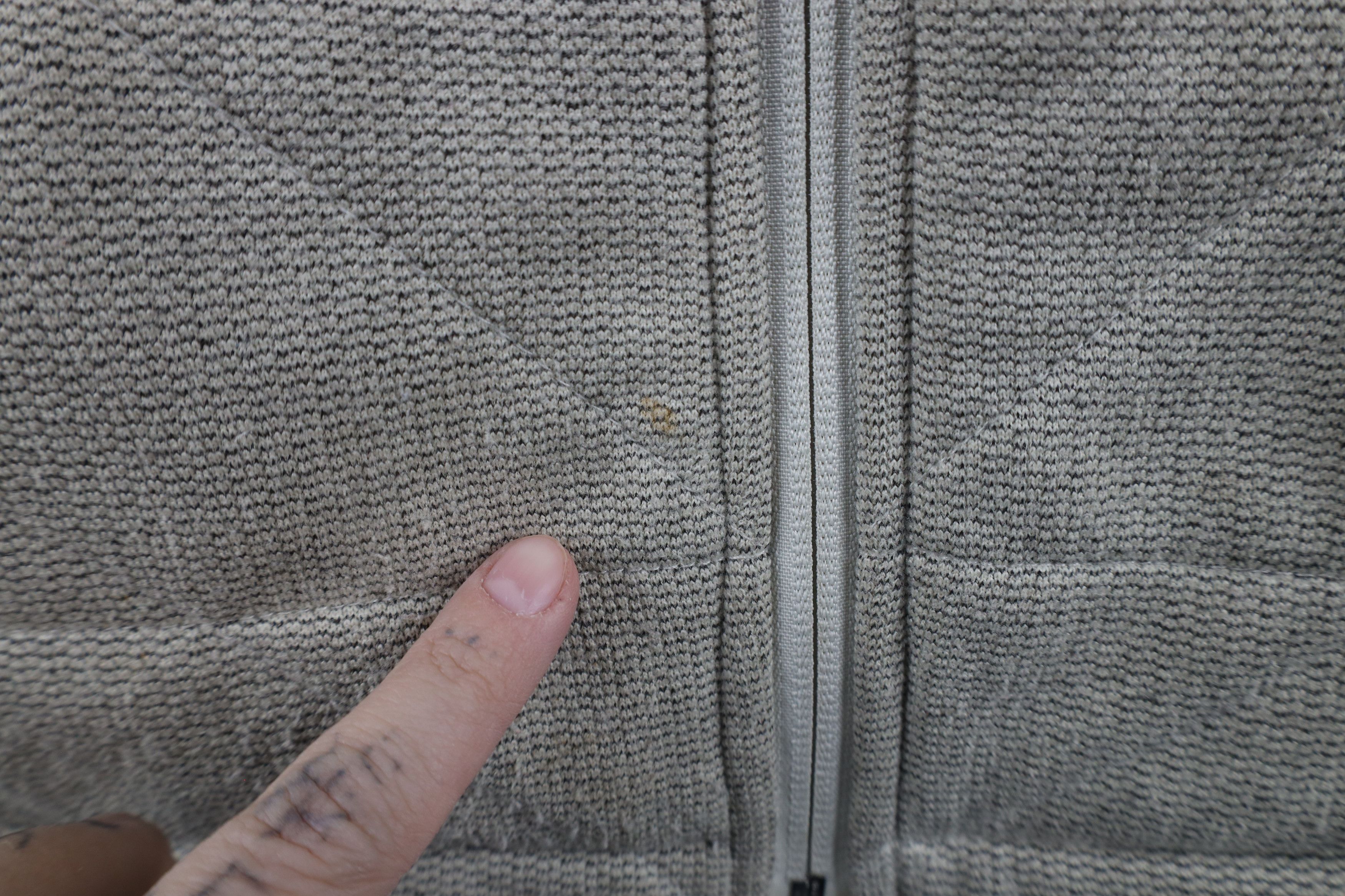 The North Face × Vintage The North Face Spell Out Knit Stitch Fleece Jacket Beige Size L / US 10 / IT 46 - 11 Thumbnail