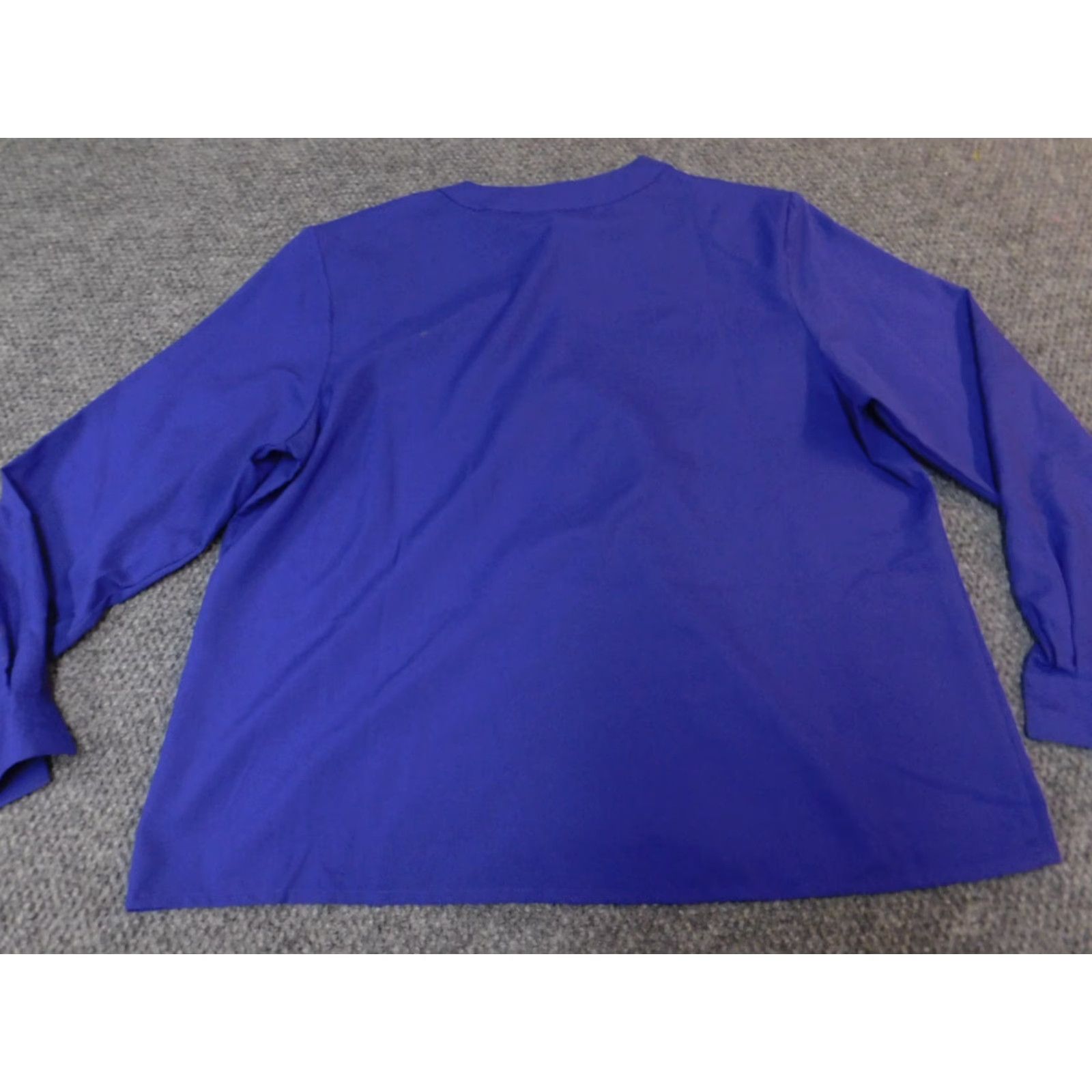 Worthington Worthington Womens Button-Up Shirt 16 Blue Essentials Casual Short Sleeve Cap Sleeve 100% Cotton Button-Up Womens Regular Size 16 Blue Size XXL / US 16-18 / IT 52-54 - 7 Thumbnail