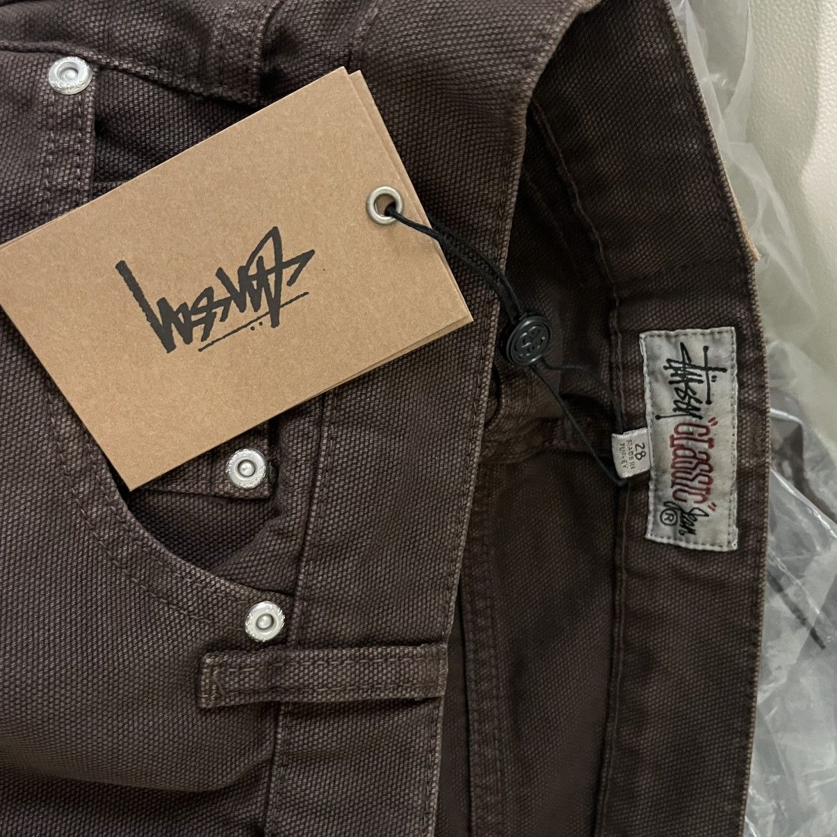 Stussy Classic Jean Washed Canvas Denim Size US 28 / EU 44 - 8 Thumbnail