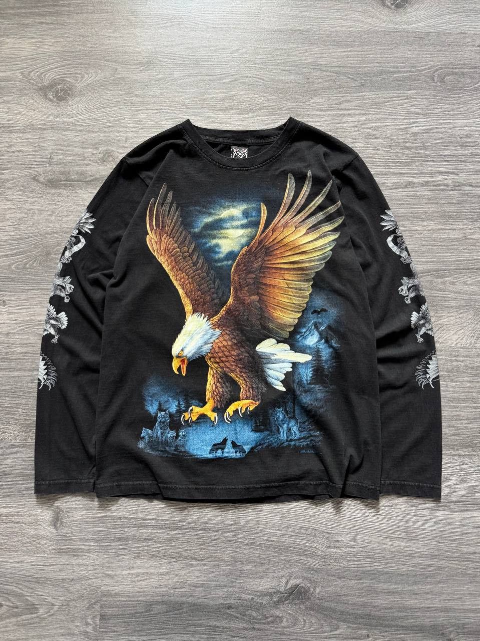 Affliction Vintage Eagle Graphic Long Sleeve T-Shirt Double Sided Size US M / EU 48-50 / 2 - 1 Thumbnail
