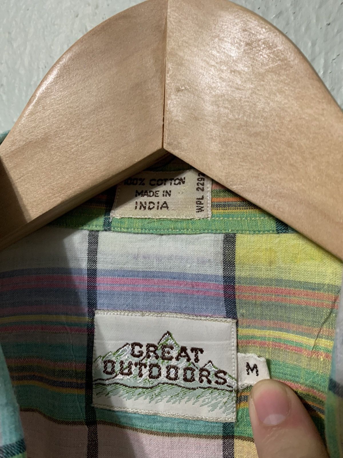 Vintage Vintage 1980s Pastel Stripe Check Button Up Shirt Size US M / EU 48-50 / 2 - 1 Thumbnail