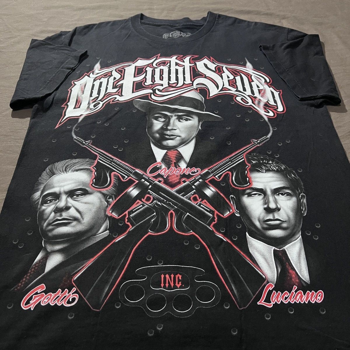 Other Al Capone John Gotti Lucky Luciano Graphic Tee L mobsters Size US L / EU 52-54 / 3 - 2 Thumbnail
