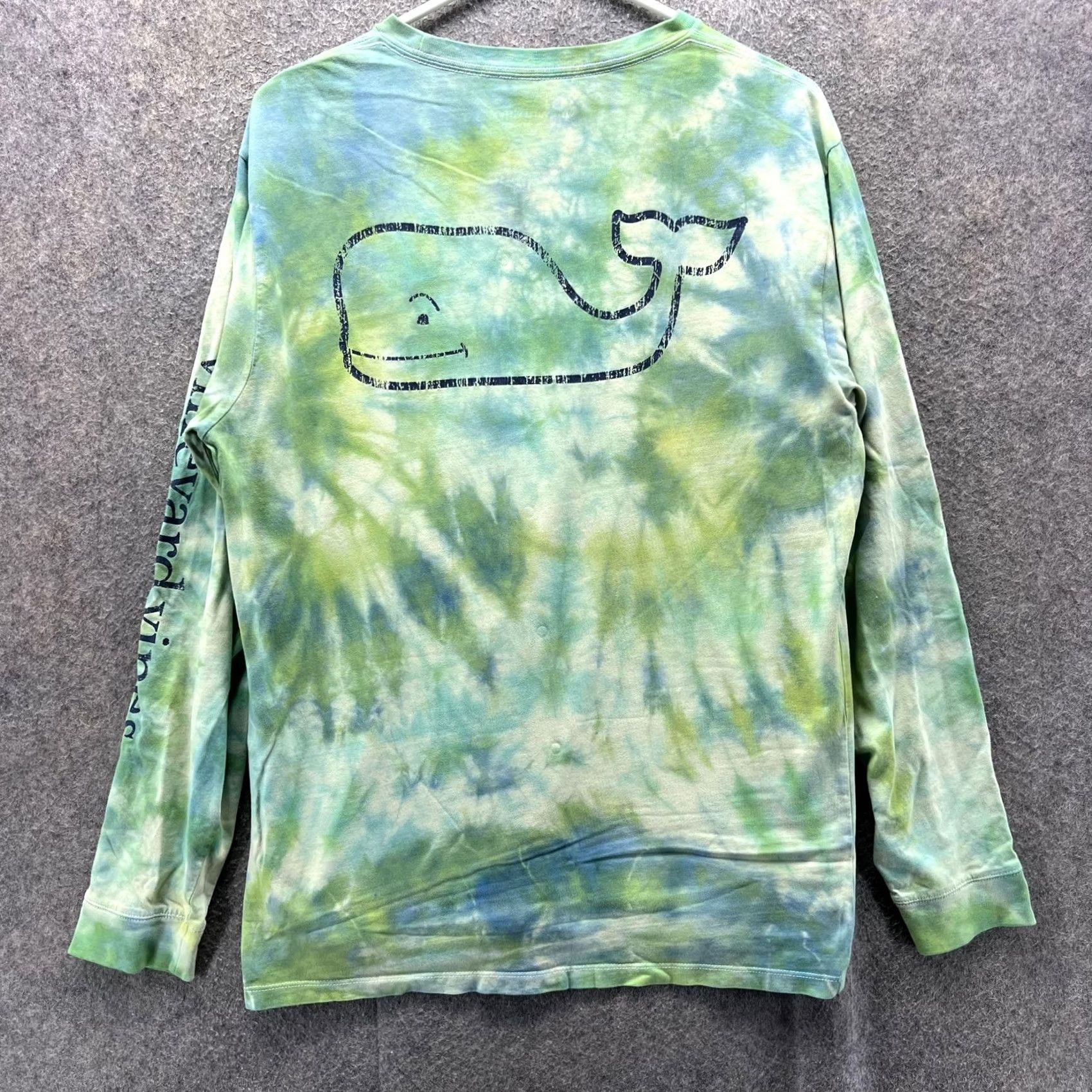 Vineyard Vines Vineyard Vines Shirt Mens Medium Green Tie Dye Whale Pocket Long Sleeve Graphic Shirt Size US M / EU 48-50 / 2 - 2 Thumbnail