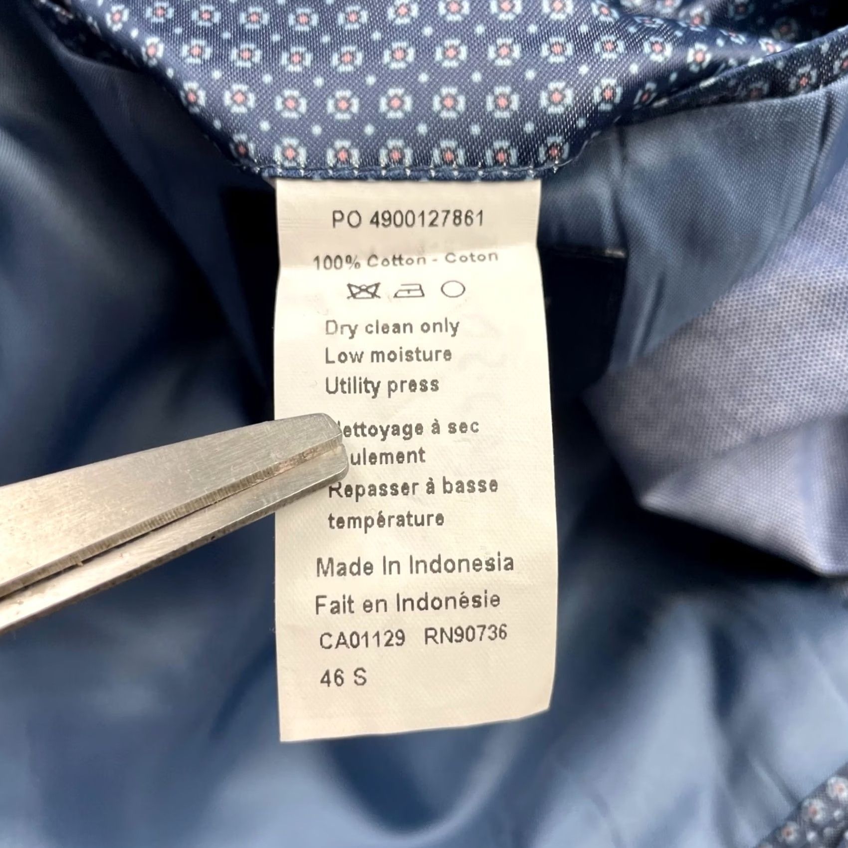 Ralph Lauren Ralph Lauren Men's Blazer 2-Button Chino Cotton Light Blue 46S Navy Notch Lapel Double-Vented Regular Mens Size 46R - 6 Thumbnail