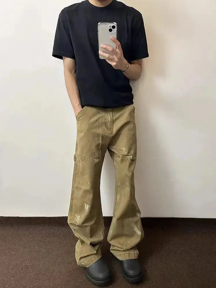 Japanese Brand High street vintage Y2K inked baggy work jeans Size US 30 / EU 46 - 5 Thumbnail