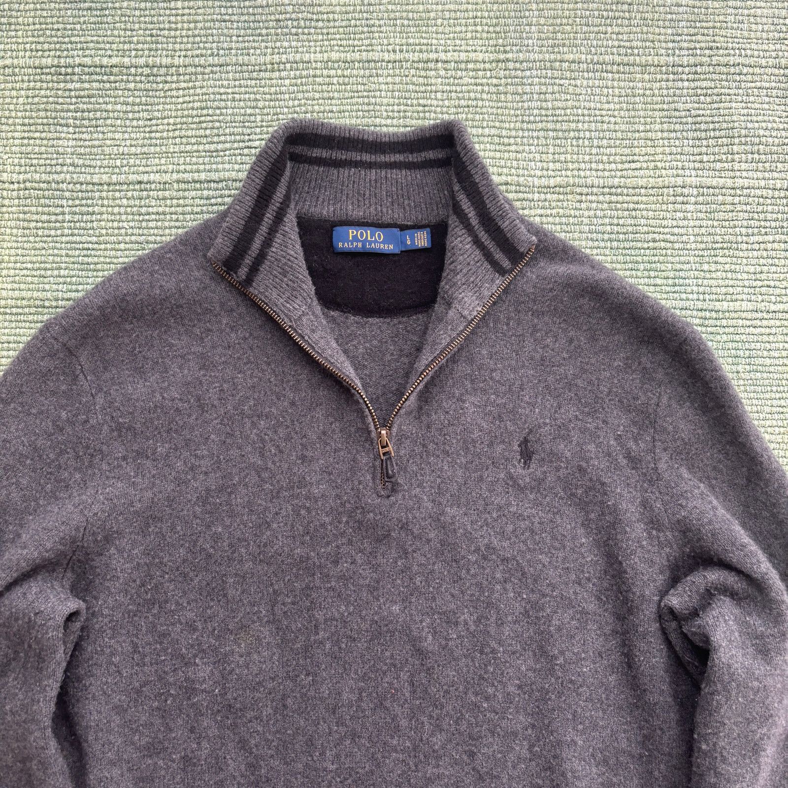 Polo Ralph Lauren Polo Ralph Lauren gray cashmere wool quarter zip sweater Size US L / EU 52-54 / 3 - 2 Thumbnail